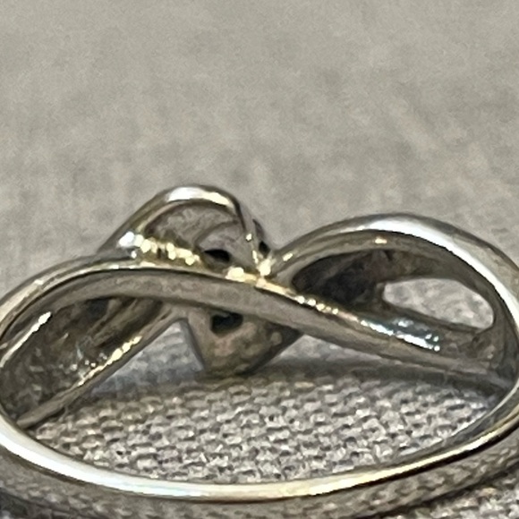 Sterling Silver & Diamond Ring – Size‎ 11.5 - Picture 7 of 10